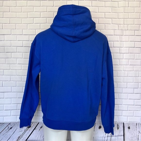 Unstuck Men's Long Sleeve Pullover Drawstring Hoodie Blue Sweatshirt Size Medium - Picture 4 of 11